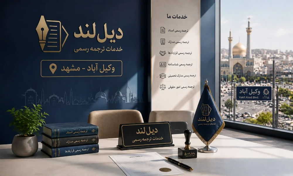 خدمات ترجمه رسمی دیل‌لند در وکیل‌ آباد مشهد-دیل لند