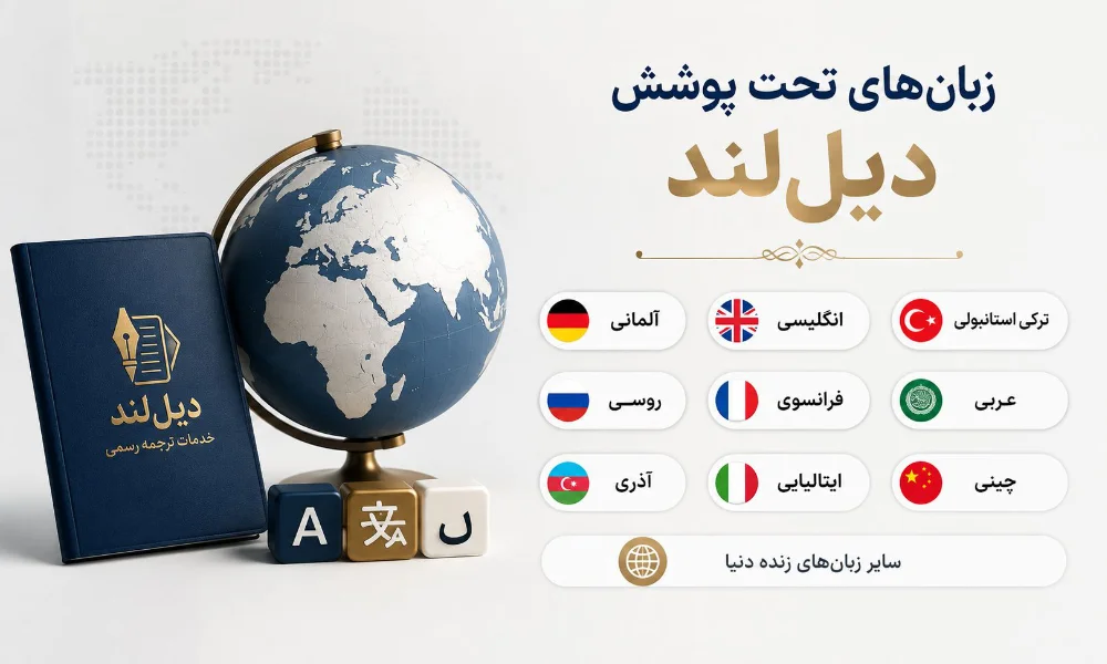 زبان‌ های تحت پوشش دارالترجمه دیل‌لند-دیل لند